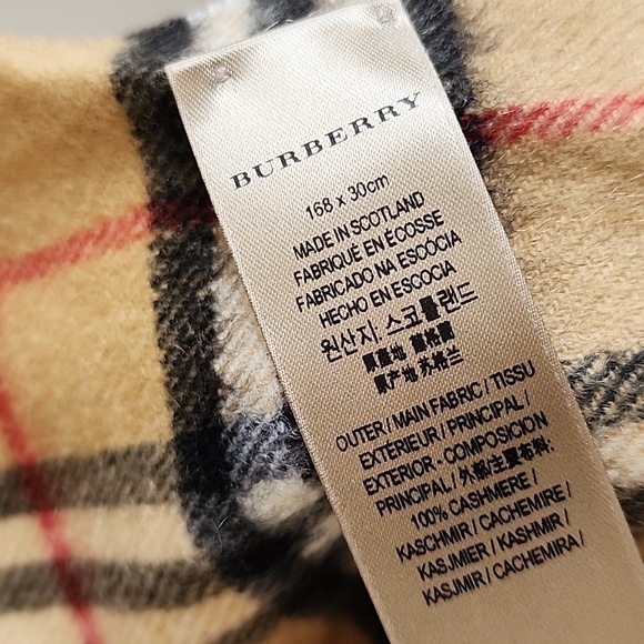 BURBERRY 2023 Cashmere Wide Scarf Classic Nova Check Plaid Unisex NEW - Picture 5 of 8